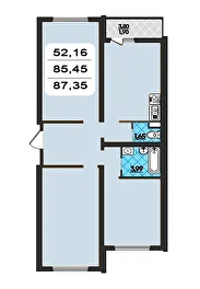 3к 87,30 м²
